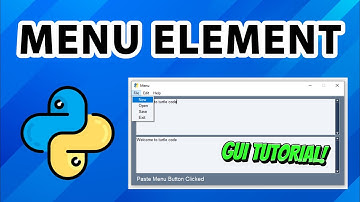 Menu Bar Element GUI App With Python PySimpleGUI - Tutorial 25