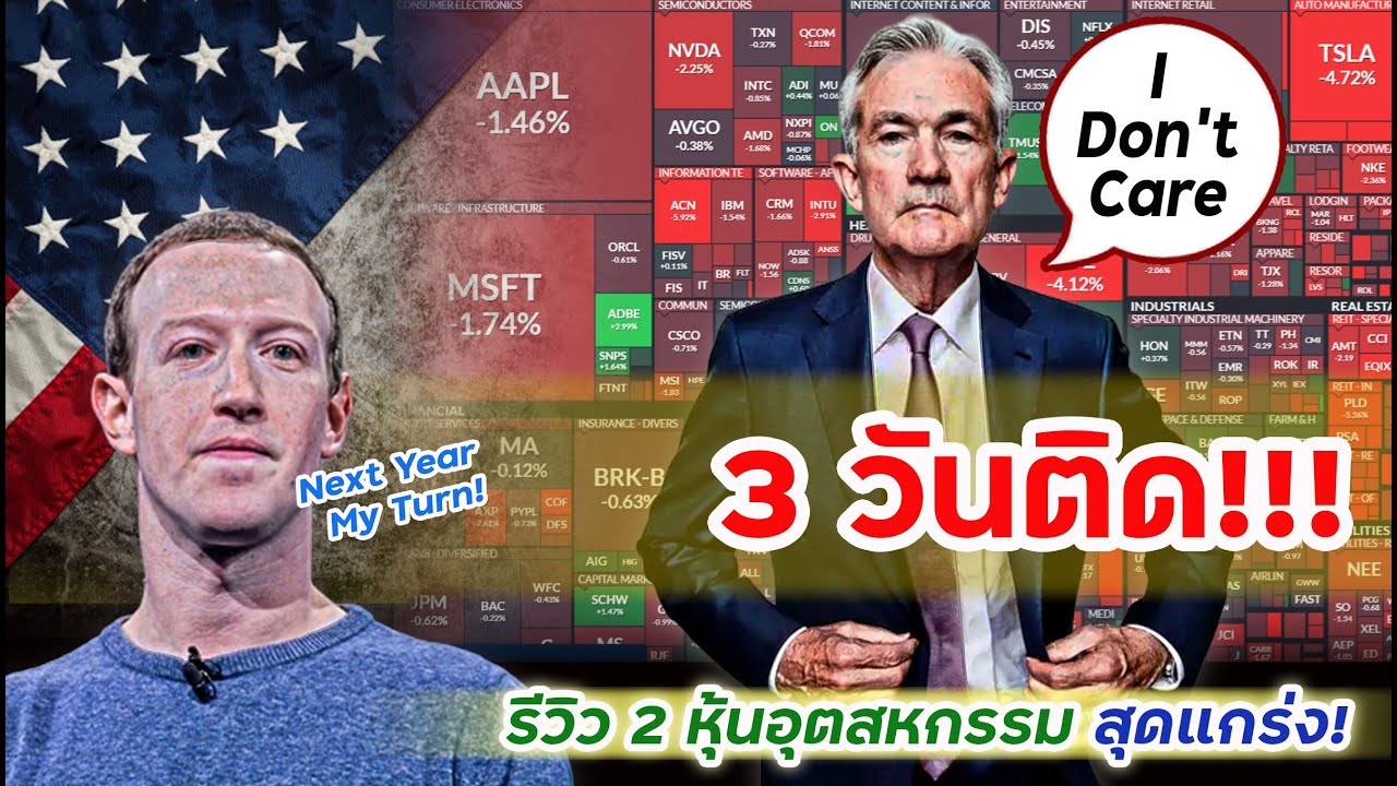 S&P500 หุ้นยังร่วงต่อเนื่อง | รีวิวหุ้นสุดแกร่ง | META จะกลับมาดีในปีหน้า!? สรุปตลาดหุ้นอเมริกา