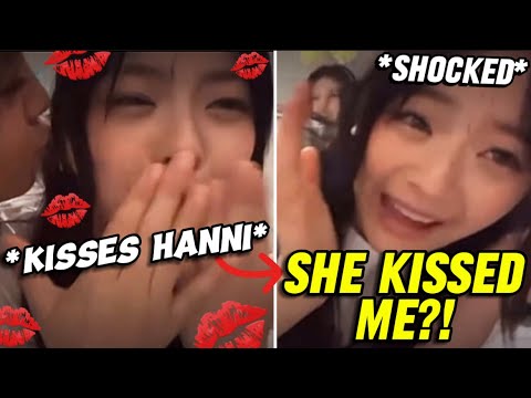 Hyein KISSED Hanni During her Birthday Live...