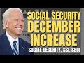 GOOD NEWS! Social Security INCREASE Coming in December | Social Security, SSI, SSDI Payments