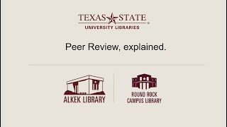 Peer Review, explained