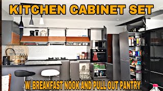 Paano Gumagawa ng Kitchen Cabinet na may breakfast nook at pull out pantry