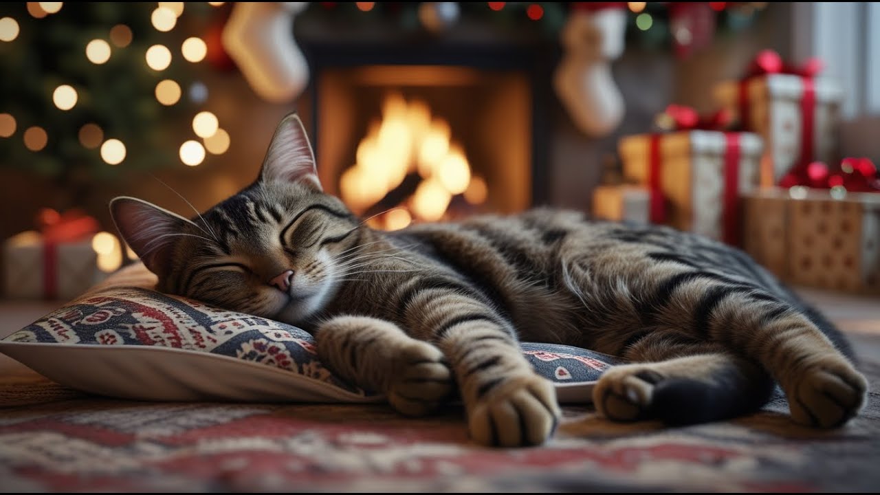 Cozy ASMR Cat Sleeping Sounds with Relaxing Music for Deep Sleep and ...
