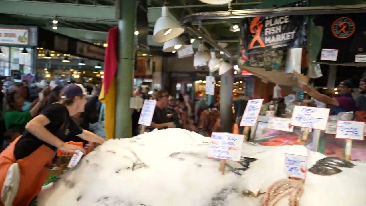 Fish Throwing at Pike Place Fish Market, Seattle
