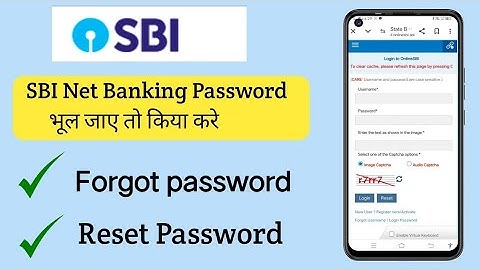 How To Reset Sbi Net Banking Login Password | SBi Login Password Forgot | State Bank India