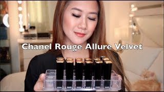 My Chanel Rouge Allure Velvet Lipstick Collection & Lips Swatches