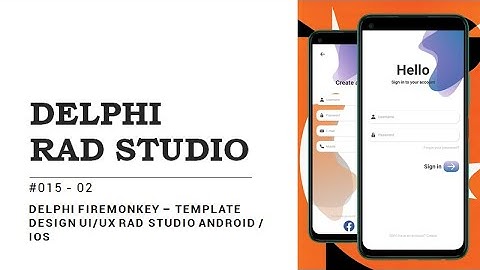 Template Design UI / UX RAD Studio Android / IOS