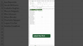 Don’t manually split names in Excel! 💡Use this autofill trick! #exceltips  #exceltricks  #shorts