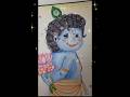Look I've got so many flowers today! #kanha#krishna#janmashtamispecial#kanhaiya #krishnadrawing #art