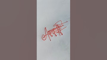 Anuradha💗 name signature|#signwriting #signature #handwriting #youtubeshorts #trending #shorts #diy