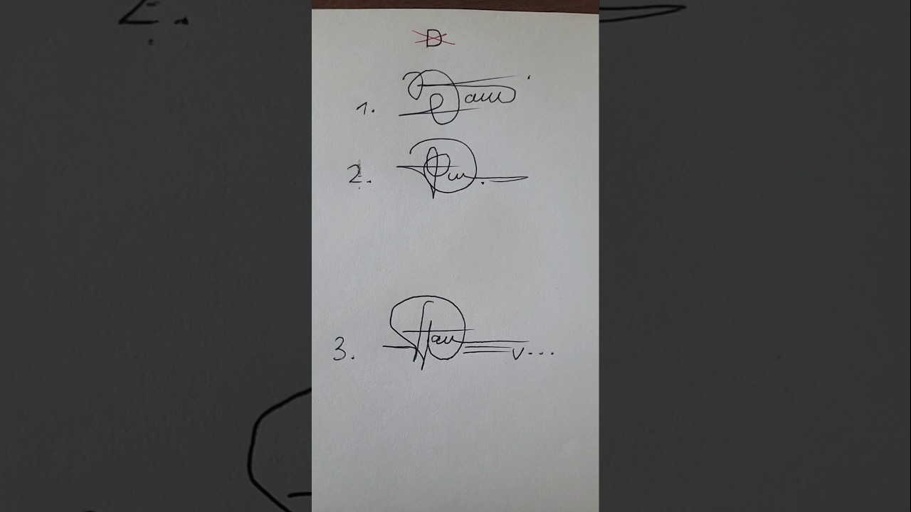 How to sign the letter D ❤️ #signaturestyle #signatureidea