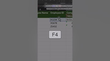 Excel Tips - Absolute References - F4