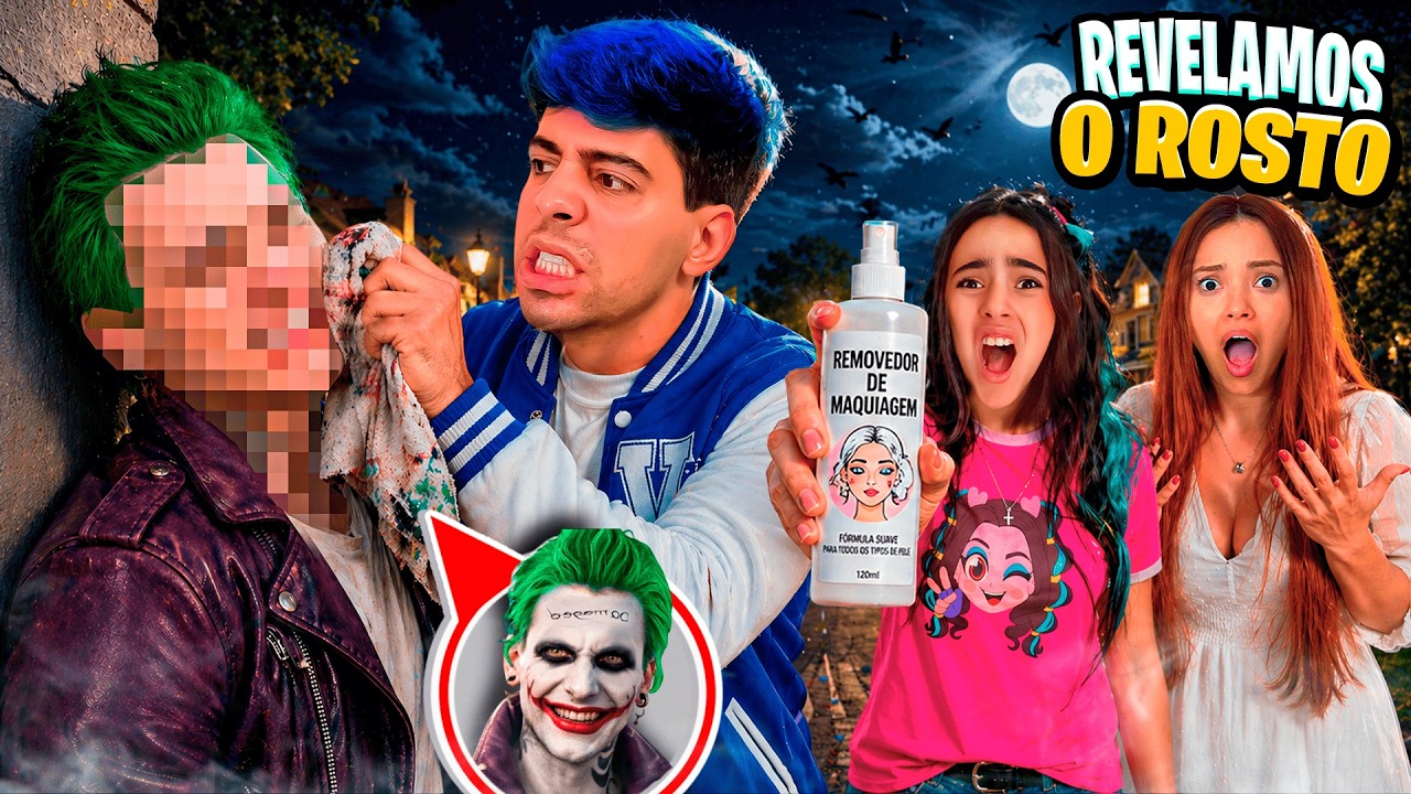 TIRAMOS A MAQUIAGEM DO CORINGA GĂTICO E VIMOS COMO Ă O ROSTO DELE!!