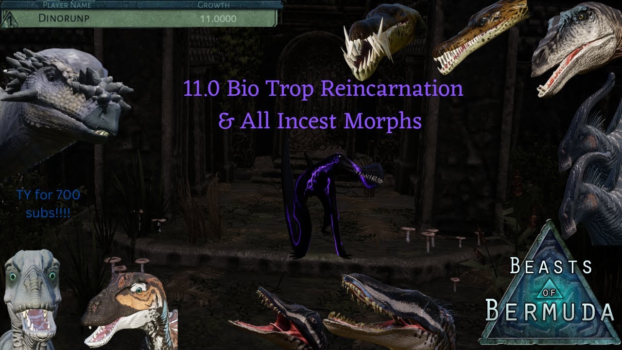 11.0 Bio Trop Reincarnation & All incest Morphs so far! - Beasts Of Bermuda