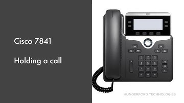 How to Place a Call on Hold with a Cisco 7841