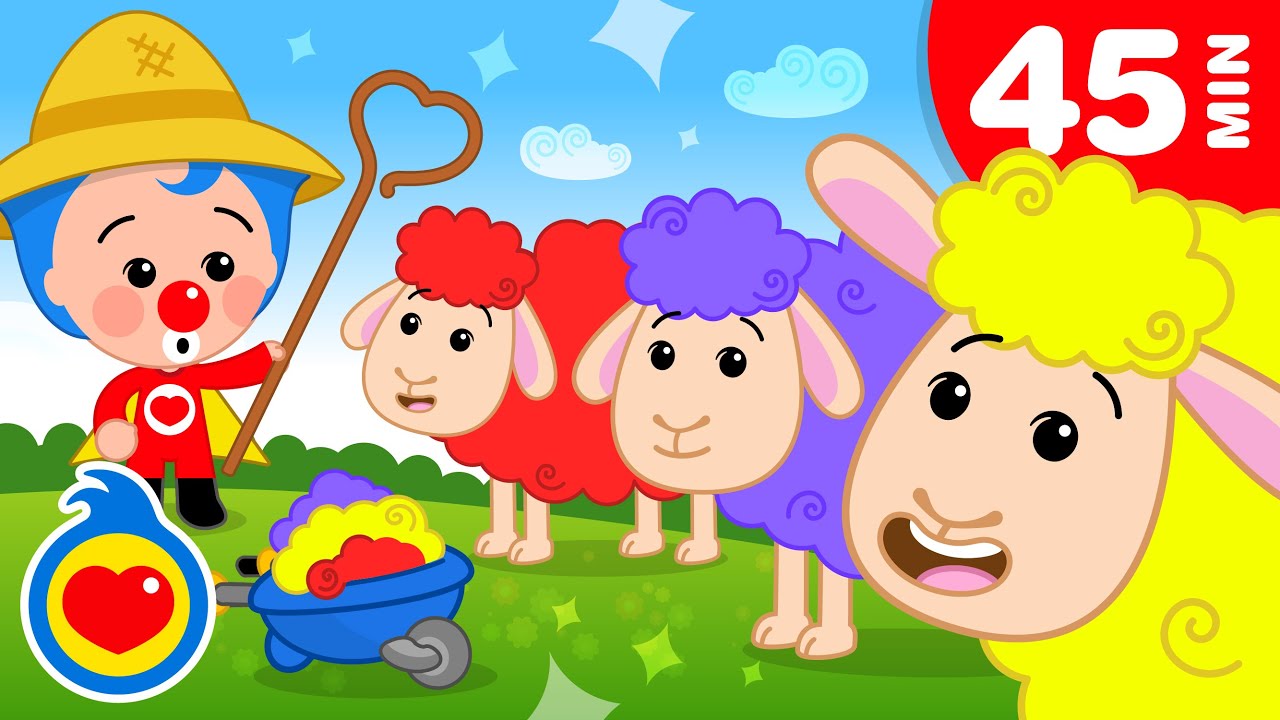 Baa Baa Colorful Sheep 🐑 + More Color Learning Songs For Kids | Plim Plim - The Kindness Hero