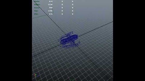 Spaceship Wireframe Looping Animation