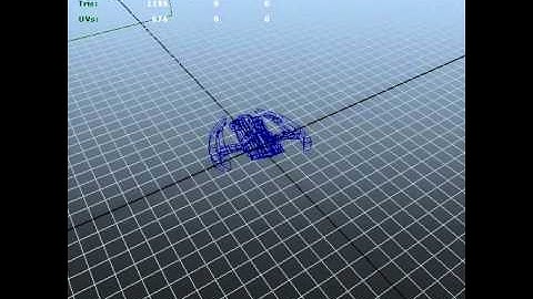Spaceship Wireframe Looping Animation