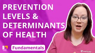 Prevention Levels \& Determinants of Health: Community Health - Fundamentals of Nursing | @LevelUpRN