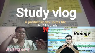 Productive Study Vlog 📚 | PCB Student | 11th Grade