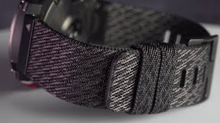 Unboxing Garmin QuickFit Heathered Black Nylon With Black Hardware Watch Band