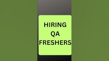 Hiring Freshers| shorts| QA Jobs