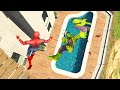 GTA 5 Epic Ragdolls  | HULK vs SPIDERMAN Jumps/Fails Ep.110 (Euphoria Physics | Funny Moments)