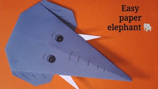 Easy way to make paper elephant 🐘 for kids #art #craft #papercraft #artwork #elephant