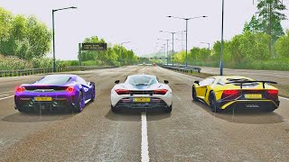 Ferrari 488 Pista vs McLaren 720S vs Lamborghini Aventador SV