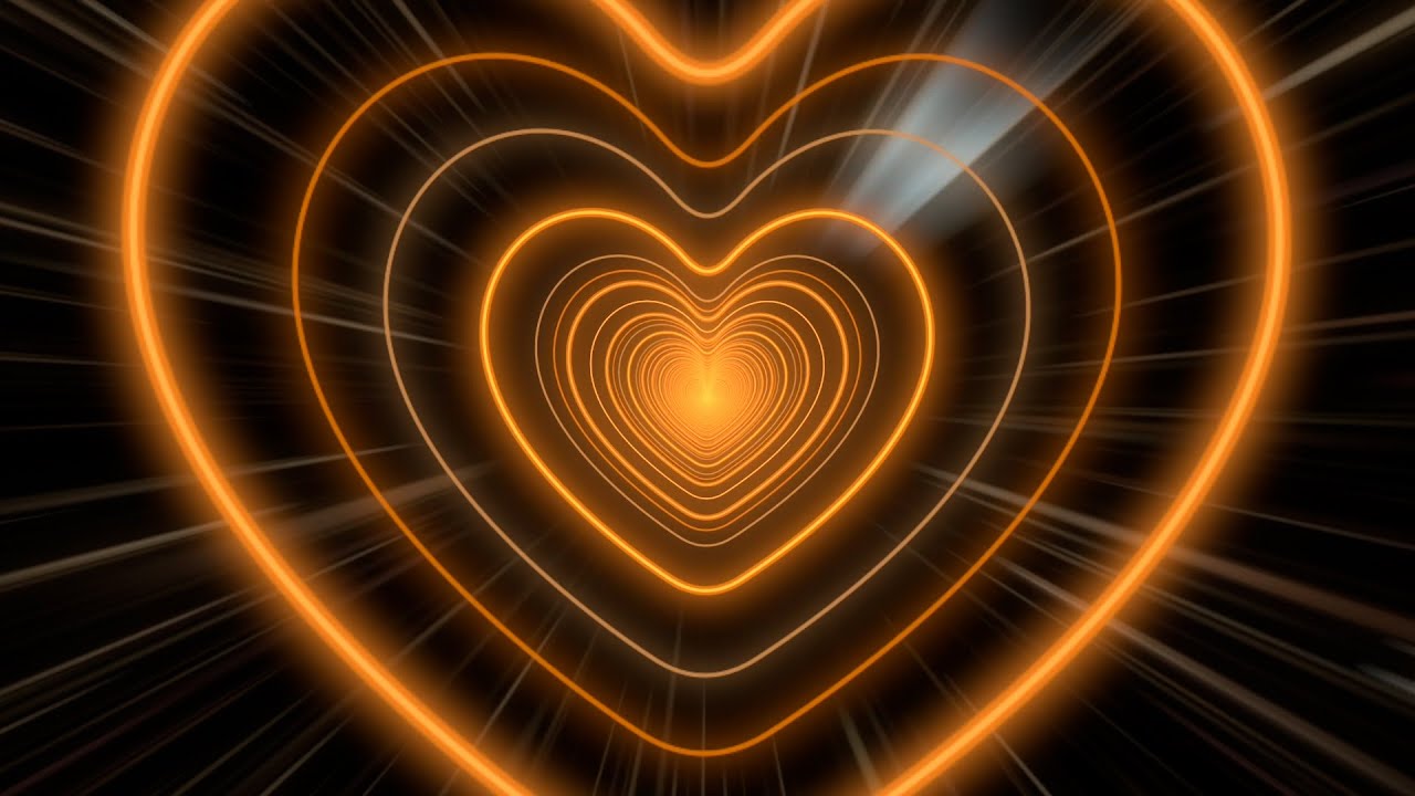 Neon Heart Tunnel🤎Brown Heart Background | Room Lighting Background- Background Lights