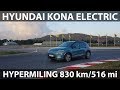 Hyundai Kona hypermiling 830 km/516 mi