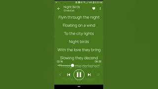 Nightbirds lyrics Shakatak