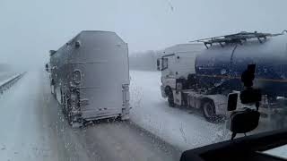 Попалв снежную бурю в Ростовской области