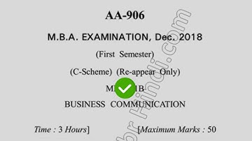 Dec 2018 Dcrust MBA 1st Sem Reappear Managerial Economics Question Paper