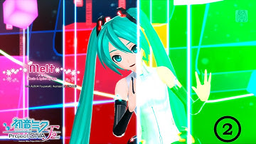 Hatsune Miku: Project DIVA F 2nd (PS3) [RPCS3] Walkthrough Part 2 - Melt (NORMAL) [60 FPS]