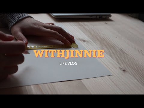 my life living in Jeju Island: First time DIY book binding, Korean lesson ,Silent vlog withjinnie