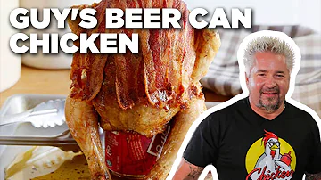 Guy Fieri's Beer Can Chicken (THROWBACK) | Guy's Big Bite | Food Network