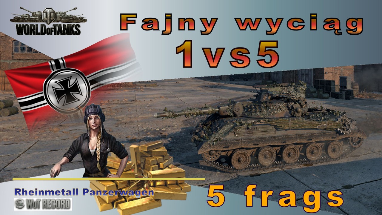 1 vs 5  Fajny wyciąg 💥 5 frags 💥 Rhm  Pzw