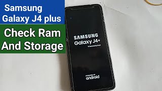 Samsung galaxy J4 plus check Ram and Storage screenshot 5