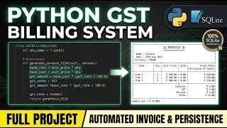 Build a GST Billing System in Python 🐍 (Full Project) #pythonprojects #python #coding #programming