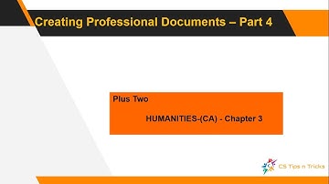 Humanities -Computer Application - Chapter 3 - Part 4/Mail Merge