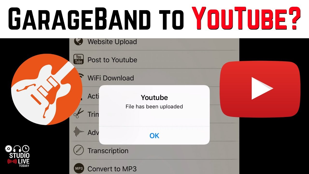 How To Share A Garageband Ios Song On Youtube - Youtube