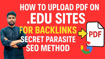 How to Upload PDF to .EDU Sites for Backlinks | Secret Parasite SEO Method | Top Ranking on Google