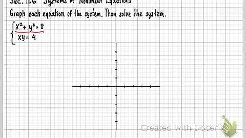 MTH151-Sec. 11.6 Systems of Nonlinear Equations (Part 2)
