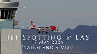 Commentated Jet Spotting @ LAS on 17 May 2024 *Swing and a Miss*