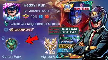 THIS WILL HAPPEN WHEN GLOBAL JOHNSON BACK TO EPIC!!😅 SOLO RANK - MLBB