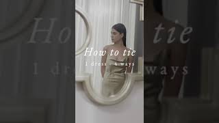 4 Ways To Tie Your Silk Maison Slip Dress Lounge Cowl Neck Mini Silk Slip Dress Beige