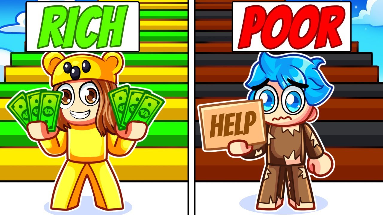 RICH VS POOR OBBY in Roblox!