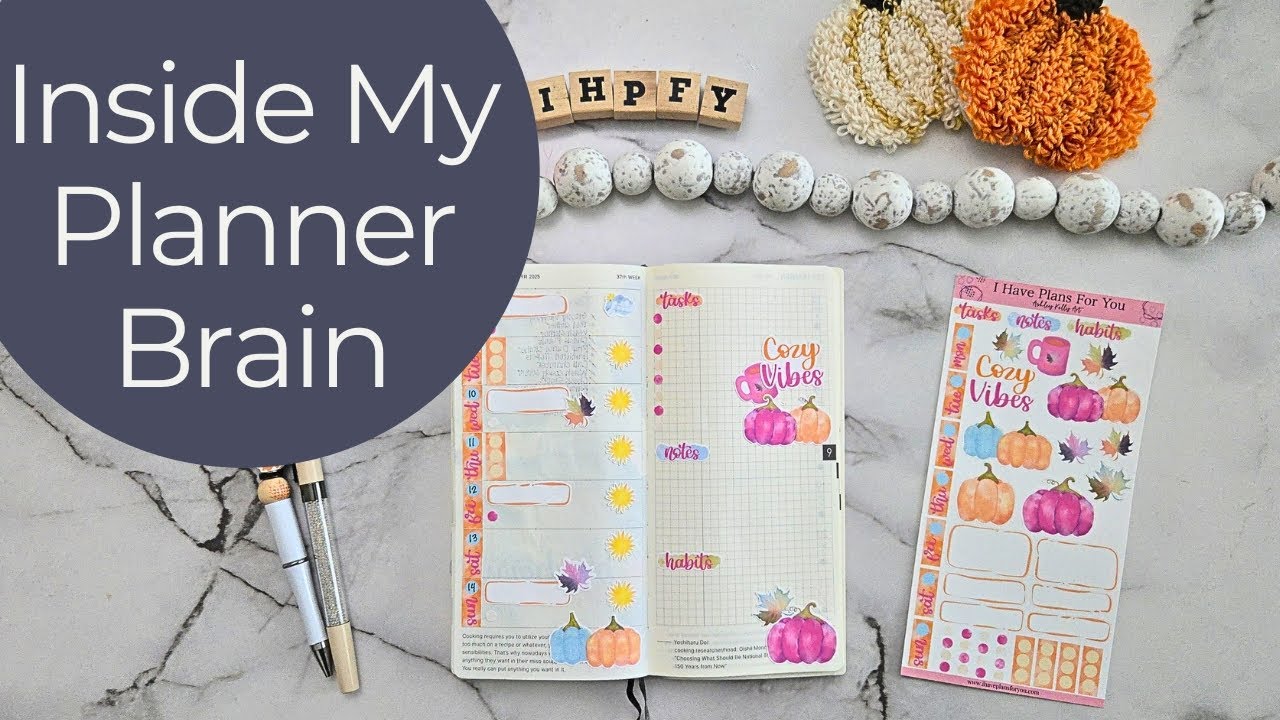 Truth About Decorative Planning | Real-Time Hobonichi Weeks Fall Spread | Sticker Sheet Design Talk