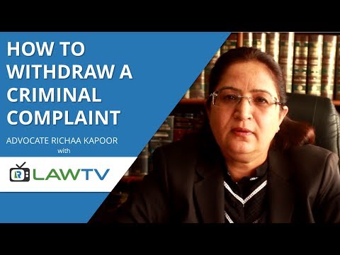 Video: How To Withdraw A Complaint